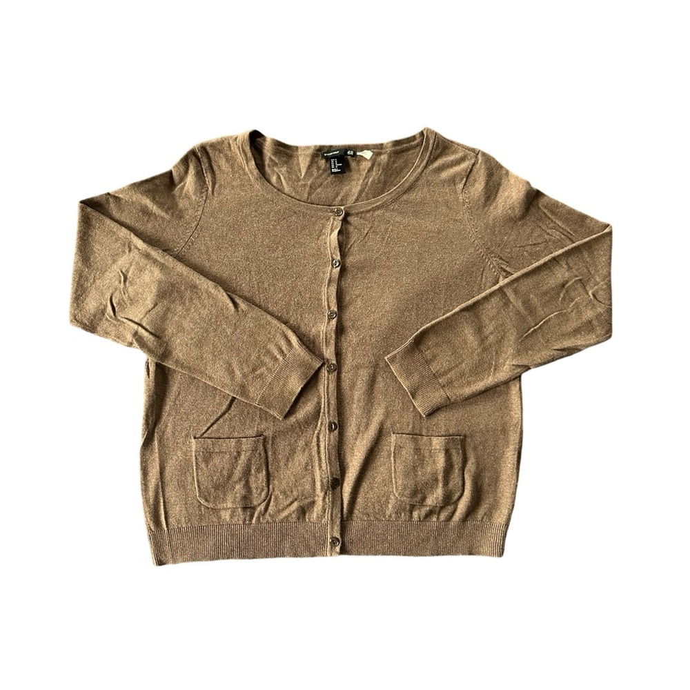 H&M Brown Button-Up Cardigan